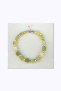Serpentine and Pearl Bracelet