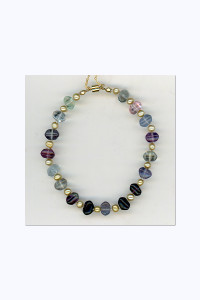 Fluorite and Pearl Bracelet