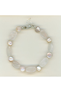 Rose Quartz and Pearl Bracelet