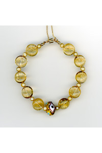 Tibetan Eye Bead and Citrine Bracelet