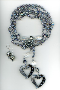 Black Heart & Pearl Lariat Black Heart & Pearl Lariat
