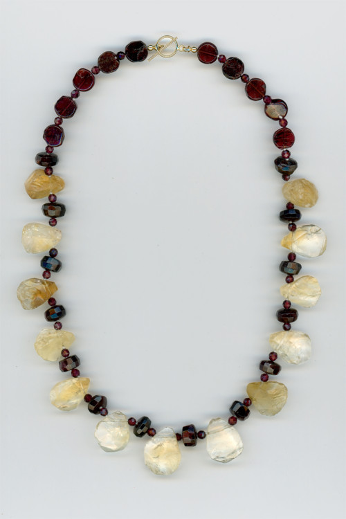 Citrine & Garnet Necklace